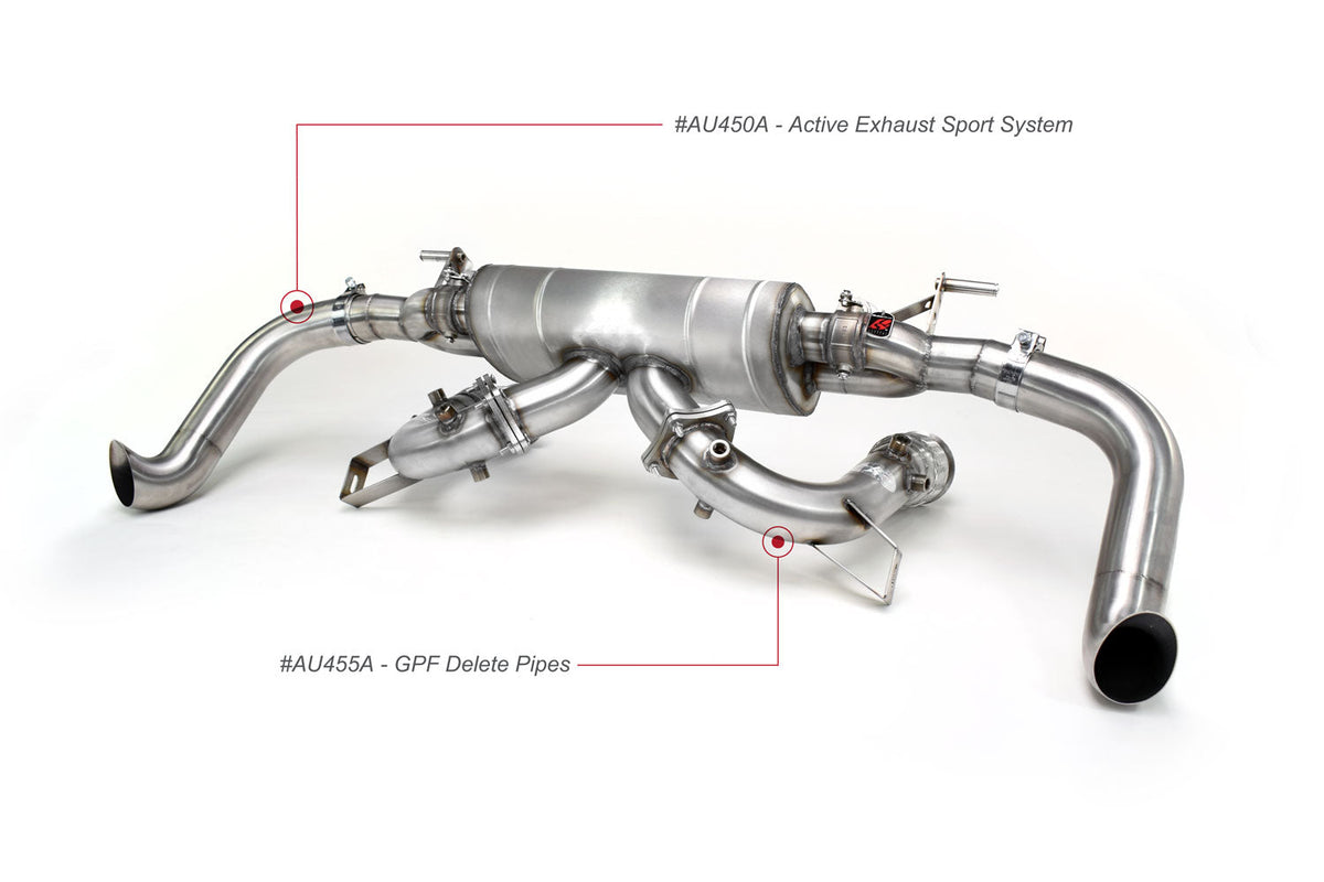 Quicksilver Audi R8 V10 (with GPFs) Sport Exhaust with Sound Architect™ OR GPF delete pipes (2020 on EURO Spec)