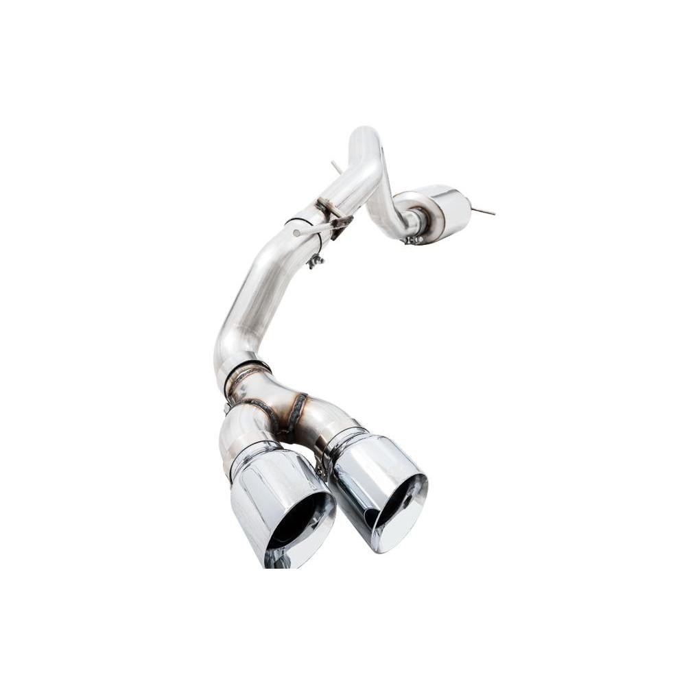 AWE 2019+ Ford Ranger 0FG Performance Exhaust System - Chrome Silver Tips & Bash Guard