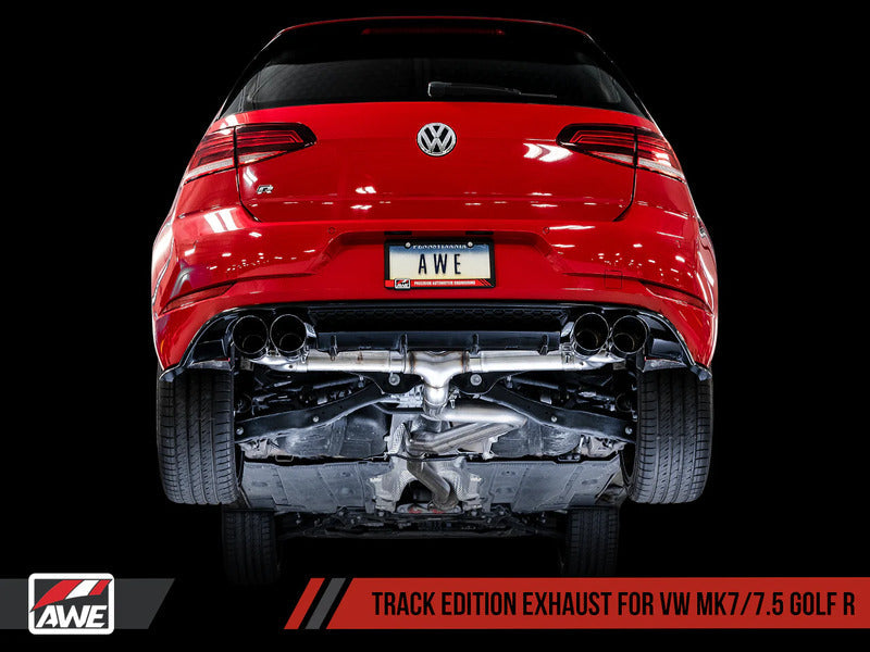 AWE MK7.5 Golf R Track Edition Exhaust - Chrome Silver Tips 102mm