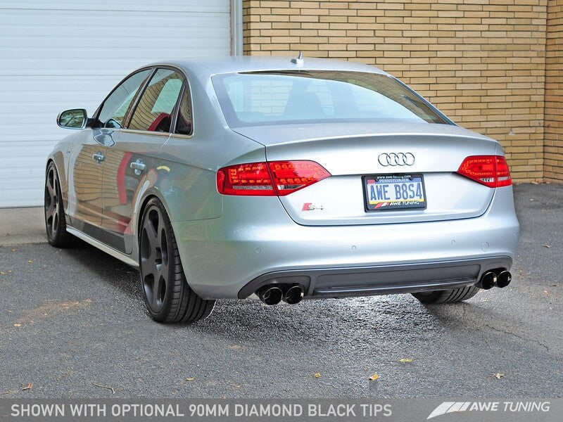 AWE Audi B8.5 S4 3.0T Touring Edition Exhaust System - Chrome Silver Tips (102mm)