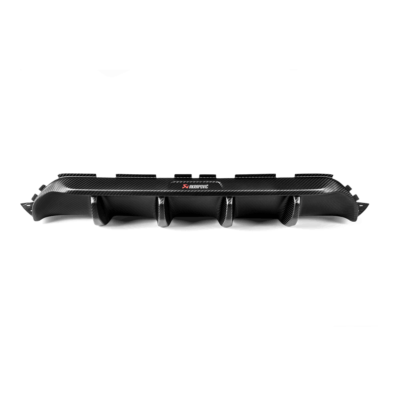 Akrapovic Rear Carbon Fibre Diffuser with Red/White Logo - Matte for M5 (F90)
