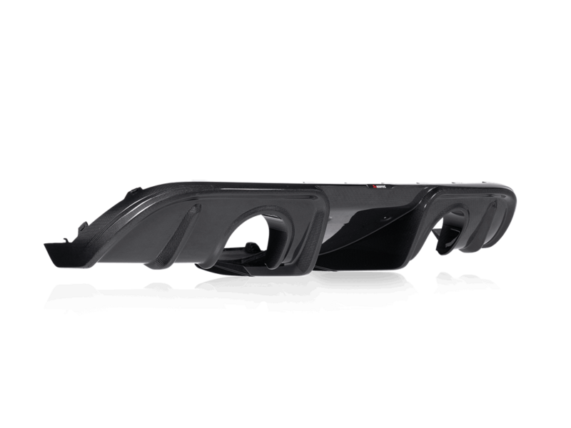 Akrapovic Rear Carbon Fibre Diffuser - Gloss for Porsche 718 Cayman