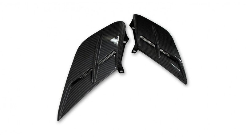 Ferrari 488 Spider/GTB | Air-Guide Sidewall Set N-Largo - Visible Carbon