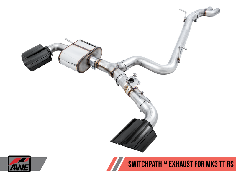 AWE 18-19 Audi TT RS 8S/RK3 2.5L Turbo Track Edition Exhaust - Diamond Black RS-Style Tips