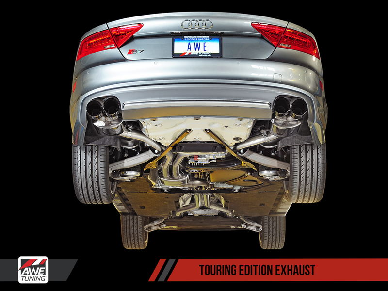 AWE Audi C7 / C7.5 S7 4.0T Touring Edition Exhaust - Polished Silver Tips