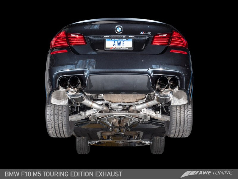 AWE BMW F10 M5 Touring Edition Axle-Back Exhaust Chrome Silver Tips