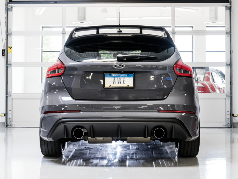 AWE Ford Focus RS Touring Edition Cat-back Exhaust- Non-Resonated - Chrome Silver Tips