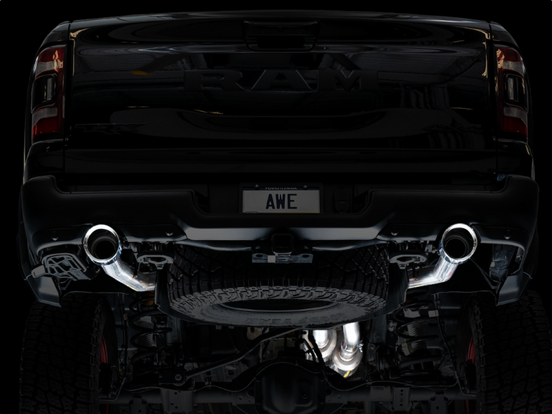 AWE 2021 RAM 1500 TRX 0FG Cat-Back Exhaust - Chrome Silver Tips