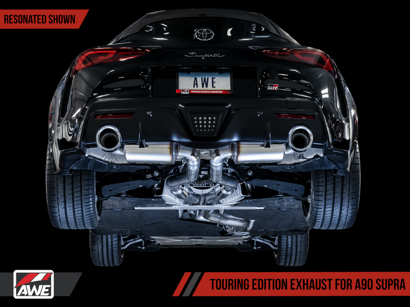 AWE 2020 Toyota Supra A90 Track Edition Exhaust - 5in Chrome Silver Tips