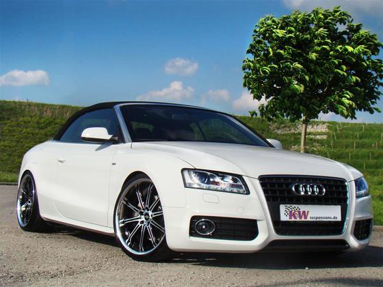 KW Coilover Kit V1 for 04/2009+ Audi A5 Convertible (8F7) w/ Deactivation For Electronic Dampers (1.8 TFSI, 1.8 TFSI quattro, 2.0 TDI +5 more)