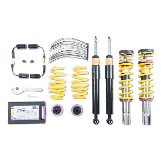 KW Coilover Kit V1 for 10/2015+ Audi A4 (8W2, 8WC, B9) w/ Deactivation For Electronic Dampers (2.0 TDI quattro, 2.0 TFSI Mild Hybrid quattro, 2.0 TFSI quattro +19 more)