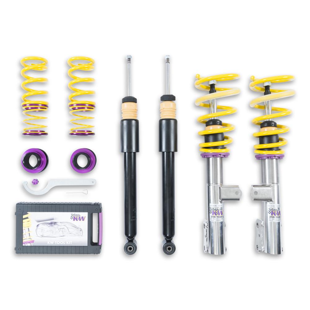 KW Coilover Kit V1 for 06/2013+ Mercedes Benz A-Class (W176) (A 200 CDI / d 4-matic (176.002), A 220 4-matic (176.047), A 220 CDI 4-matic (176.005) +15 more)