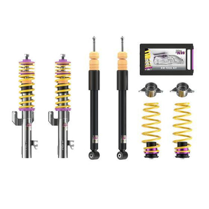KW Coilover Kit V1 for 06/2008+ Seat Ibiza Mk IV Sportcoupe (6J1, 6P5) w/ Deactivation For Electronic Dampers - Volkswagen Polo (6R) (1.0 TSI, 1.2 TDI, 1.2 TSI +14 more)