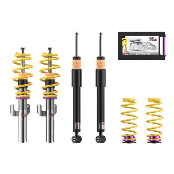 KW Coilover Kit V1 for 12/2017+ VW Polo (AW1, BZ1) w/ Deactivation For Electronic Dampers (25 TFSI, 30 TFSI, 35 TFSI +6 more)