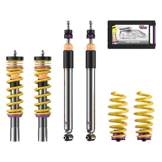 KW Coilover Kit V3 - Audi A6 Avant (F2), Audi A7 Sportback (F2) (30 TDI Mild Hybrid, 35 TDI Mild Hybrid, 35 TDI MILD HYBRID +5 more) (53mm front axle strut, electronic dampers must be deactivated)