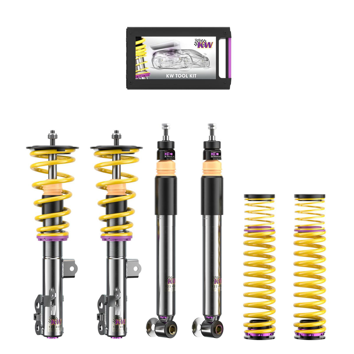 KW Coilover suspension V3 inox - Toyota YARIS (_P21, _PA1, _PH1)