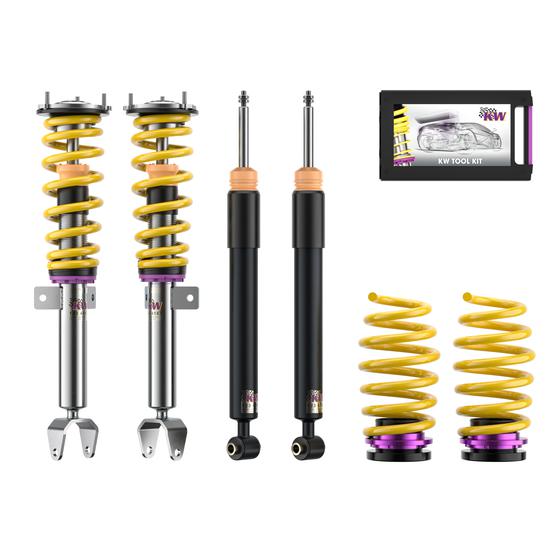 KW Coilover suspension V1 inox - Tesla MODEL 3 (5YJ3), Tesla MODEL Y (5YJY) (EV, EV Rear-Wheel Drive, Long Range Rear-Wheel Drive)
