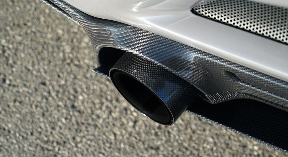 Ferrari F8 Tributo/Spider | Carbon - Stainless Steel Tailpipes - Matte Carbon