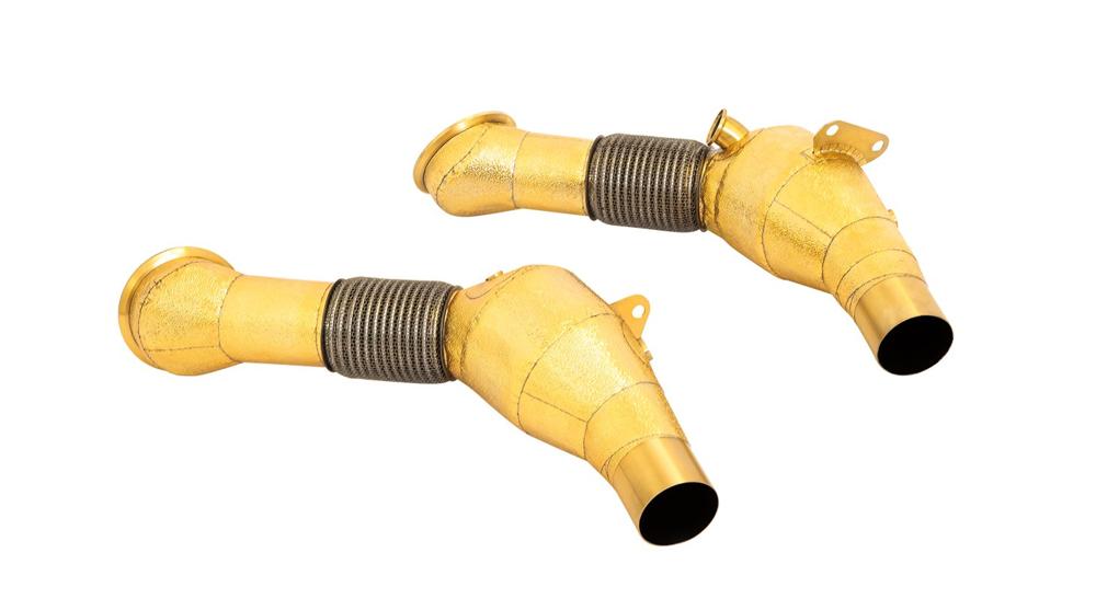 Ferrari SF90 Stradale/Spider | Sport Metal Catalysts Set - Gold Plated Inconel