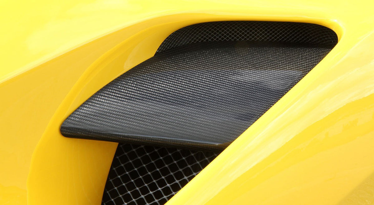 Ferrari 488 GTB/Spider | Cover For Sidewall Air-Guide Set - Ferrari Carbon