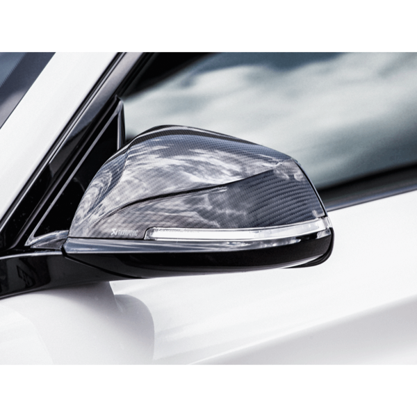 Akrapovic Carbon Fibre Mirror Cap Set - Gloss for BMW M2/M140i/M240i/340i/440i (F87, F2X, F3X)