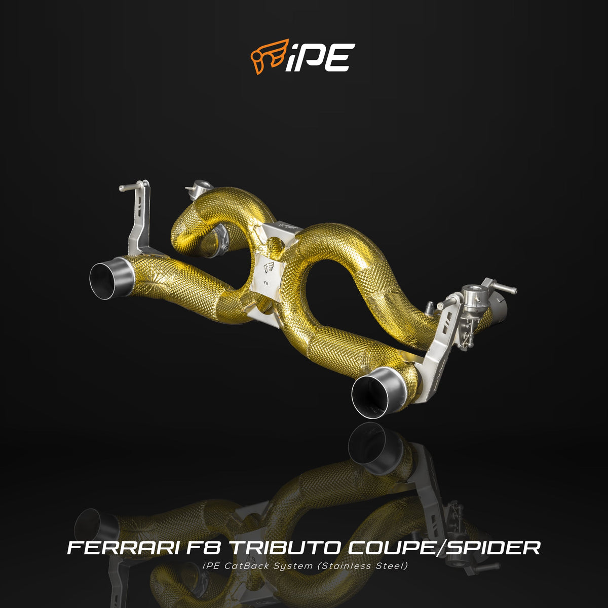 iPE Titanium Cat Back System - Ferrari F8 Tributo and F8 Spider