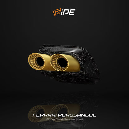 iPE Catted Downpipe with Titanium Cat Back System - Ferrari Purosangue (X Pipe, OPF)