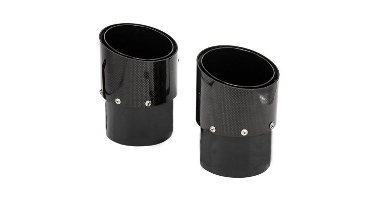 Maserati MC20 | Carbon - Stainless Steel Tailpipes (Gold Plated Matte Carbon Cover)